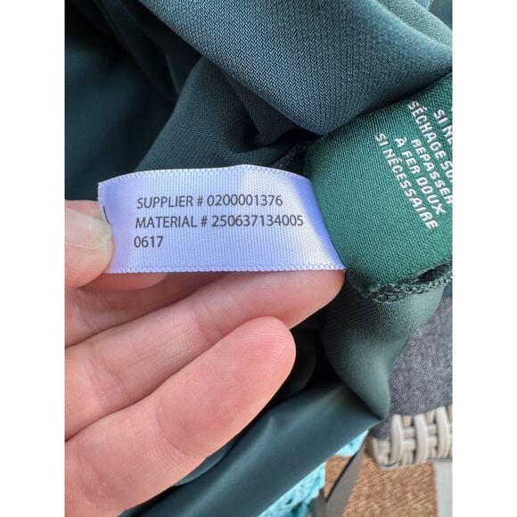 Lauren Ralph Lauren Women's Sz: 12 Woodland Green Cowl Neck Ruched Sheath Dress - Picture 9 of 12